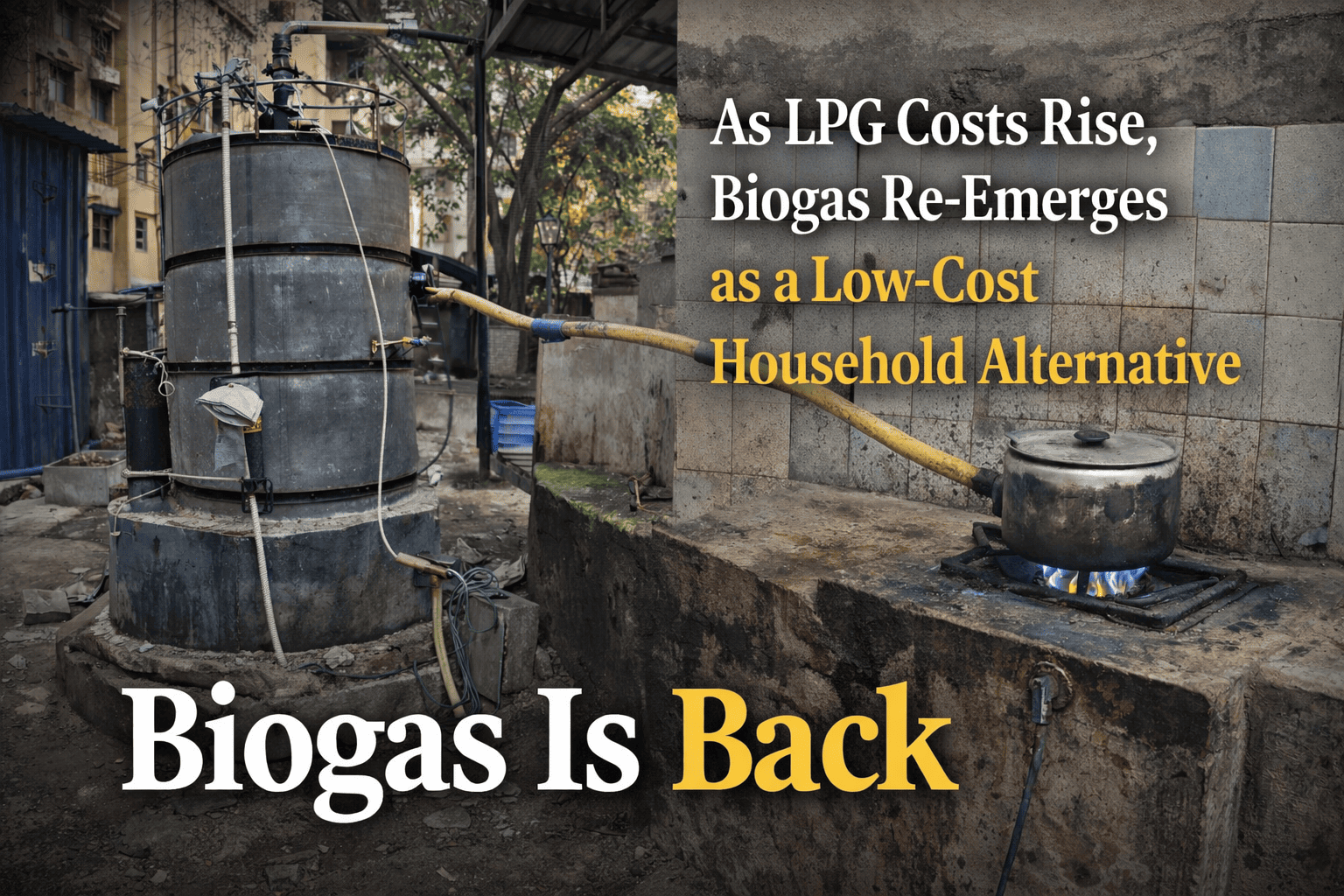 Biogas system in urban India