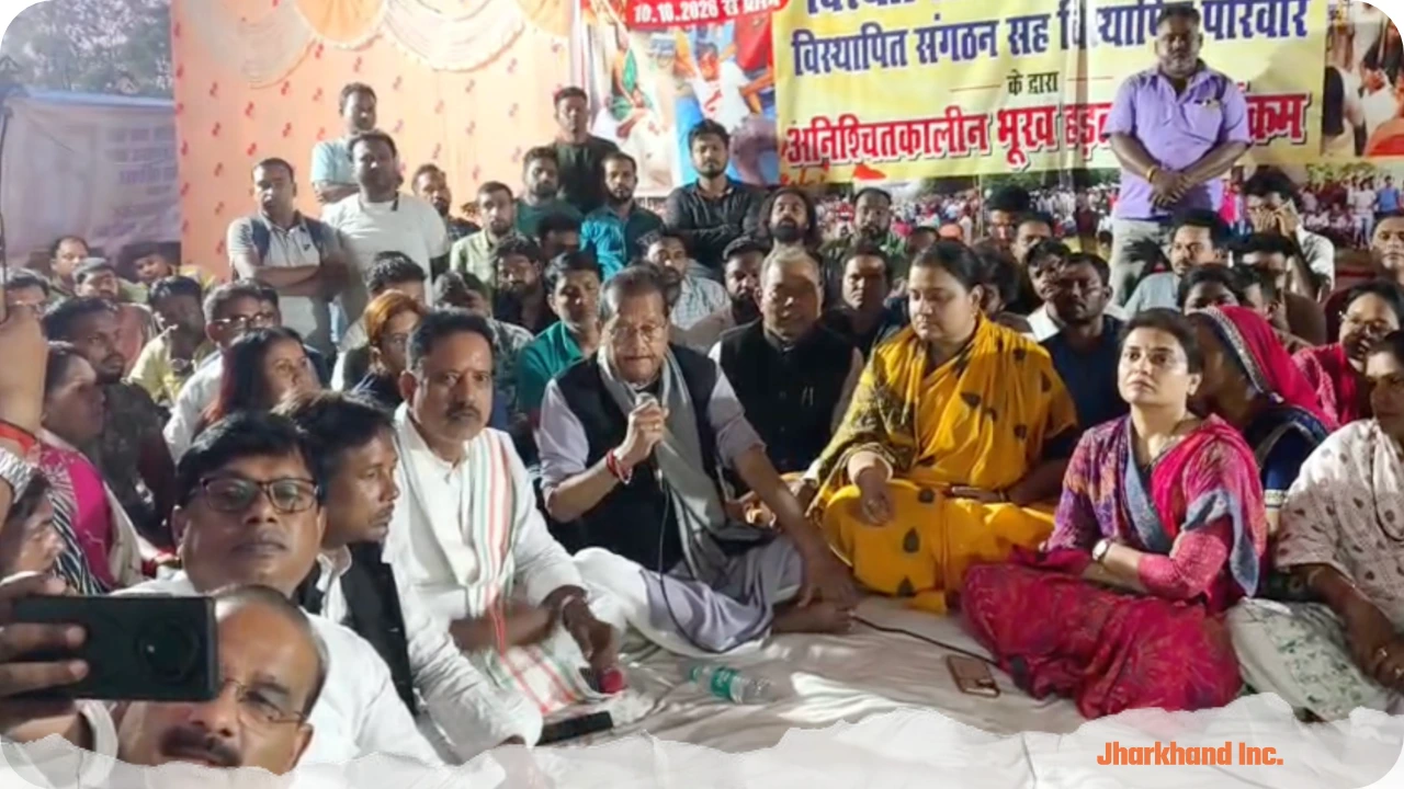 Jharkhand minister joins protest